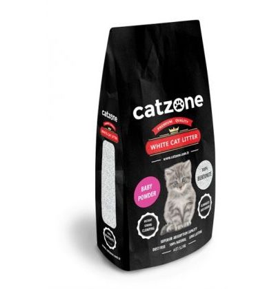Catzone white cat litter baby powder pet shop online νεα ιωνια