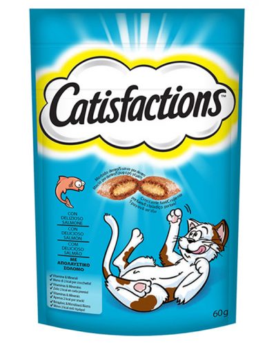 catisfactions σνακ γατας με σολωμο pet shop petaction
