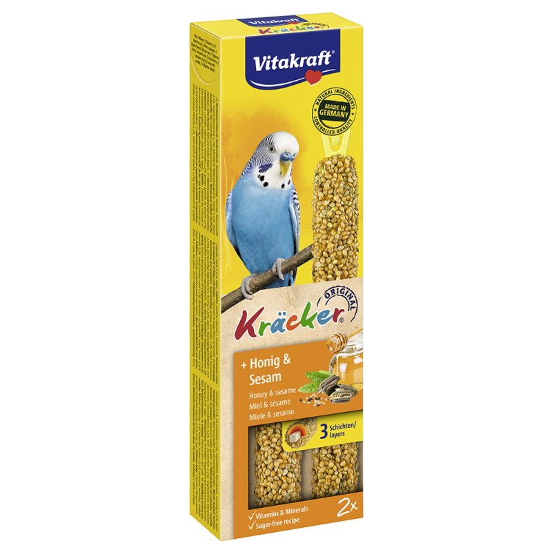 Vitakraft – Kracker Duo για παπαγαλάκια με μέλι και σουσάμι 2τμχ onesize
