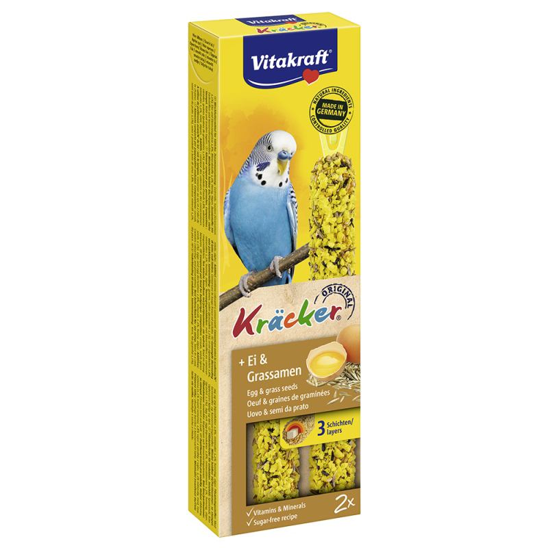 Vitakraft – Kracker Duo για παπαγαλάκια με αυγό και σπόρους 2τμχ onesize