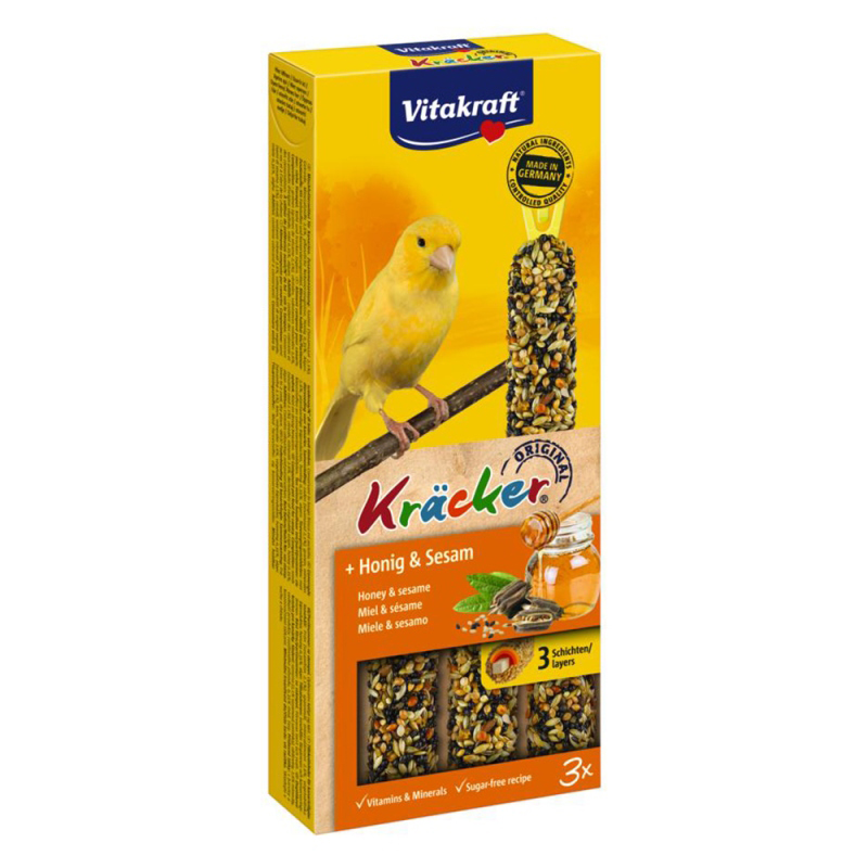 Vitakraft – Kracker Duo για καναρίνια με μέλι και σουσάμι 2τμχ onesize