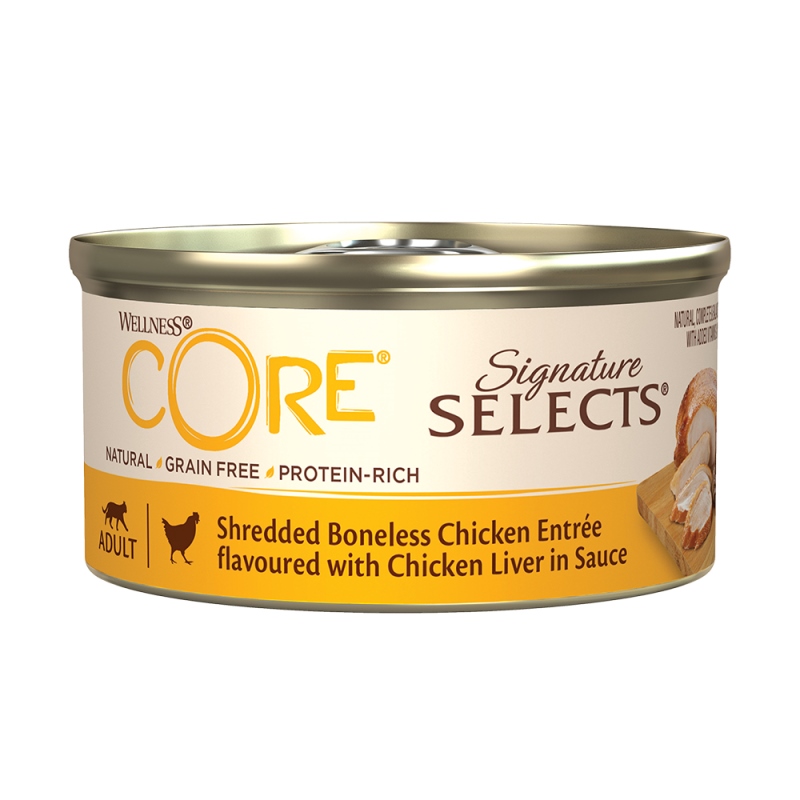 Core – Signature Select Shredded Κοτόπουλο & Συκώτι σε σάλτσα 79gr
