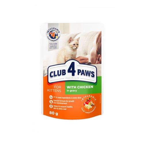 Club 4 Paws – Kittens Chicken 80gr