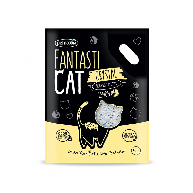 Pet Natura FantastiCat Άμμος Crystal με άρωμα Λεμόνι 5Lt